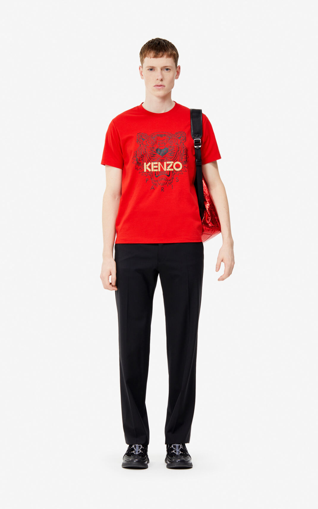 T Shirt Kenzo Tiger Homme Rouge | BLVA-25047